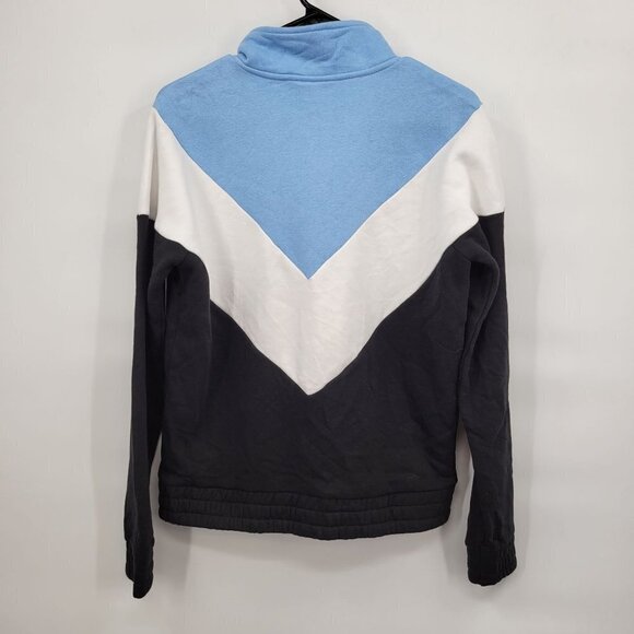 Fila Embroidered 1/4 Zip Mock Neck Sweater Colorblock Longsleeve Small Women NWT - Picture 9 of 13